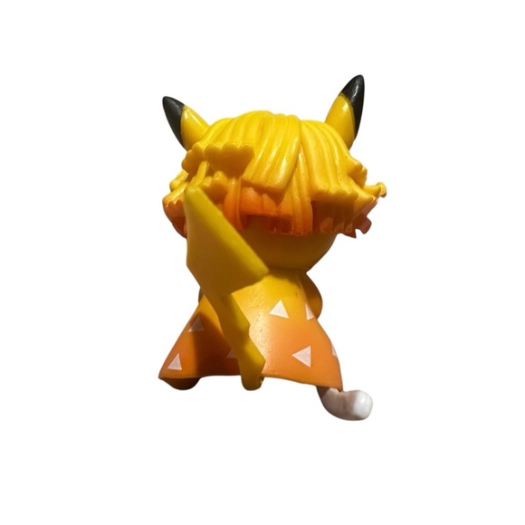 Pokemon Pikachu Agatsuma Zenitsu Demon Slayer Collectible PVC Figure Toy - Picture 3 of 3